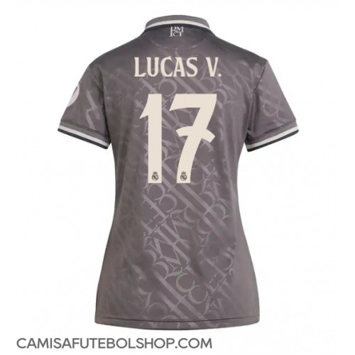 Camisa de time de futebol Real Madrid Lucas Vazquez #17 Replicas 3º Equipamento Feminina 2024-25 Manga Curta